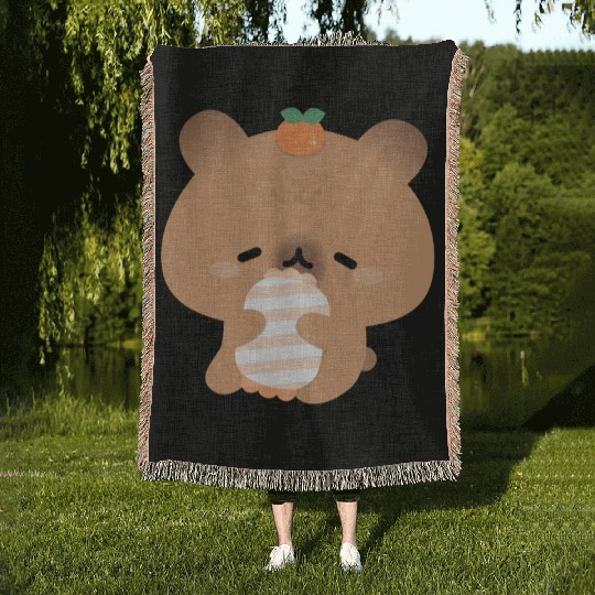 Sleepy Capybara Woven Blankets