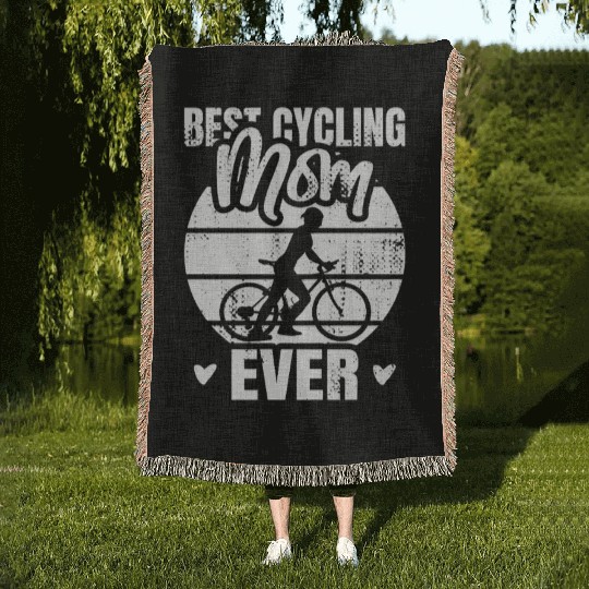 Cycling Mom Woven Blankets