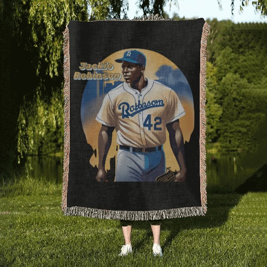 Jackie Robinson Woven Blankets