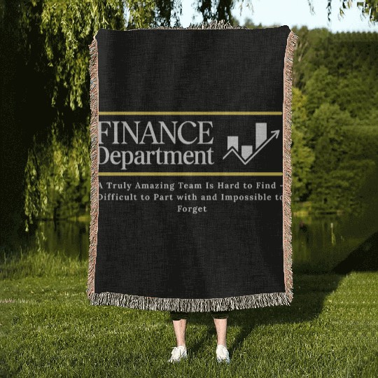finance department black Woven Blankets