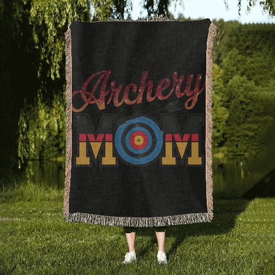 Archery Mom - Bullseye Mom Woven Blankets