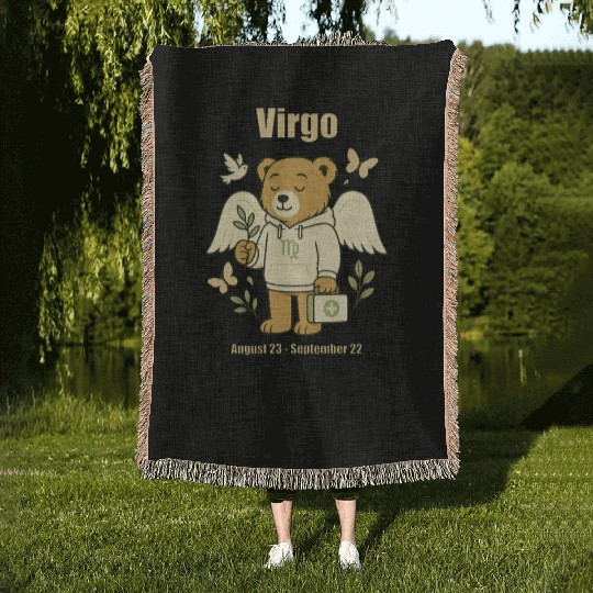 Virgo Bear Woven Blankets