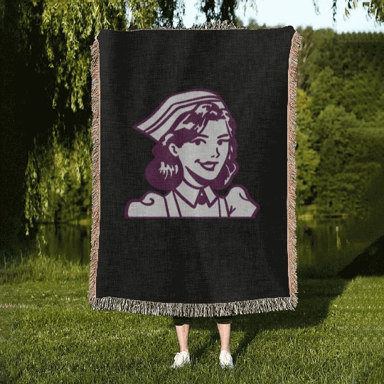Funny Emergency Room Nurse Woven Blankets