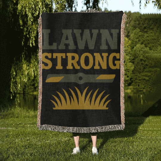Landscaper Lawn Boss Outdoor Life Green Thumb Gras Woven Blankets