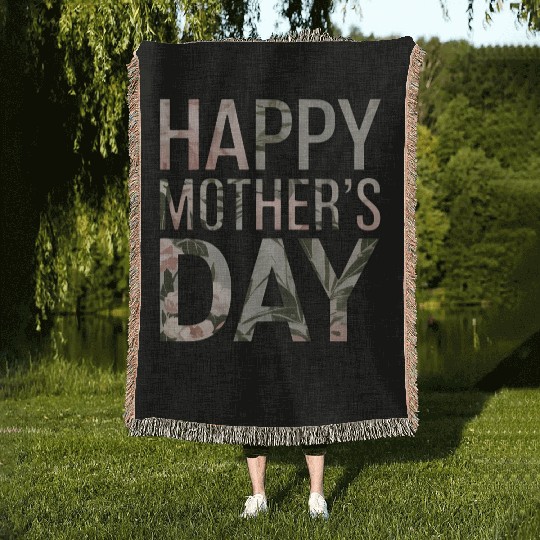Happy Mother’s Day CEO of Everything Floral Letter Woven Blankets