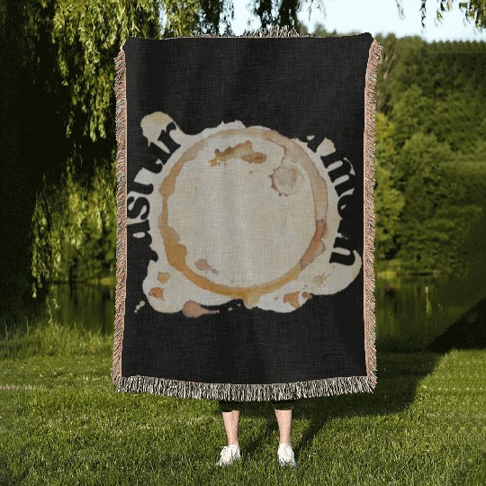 Just Tired as a Mom Coffee Stain Motherhood Design Woven Blankets