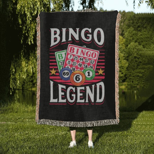 Bingo Legend Game Design Woven Blankets