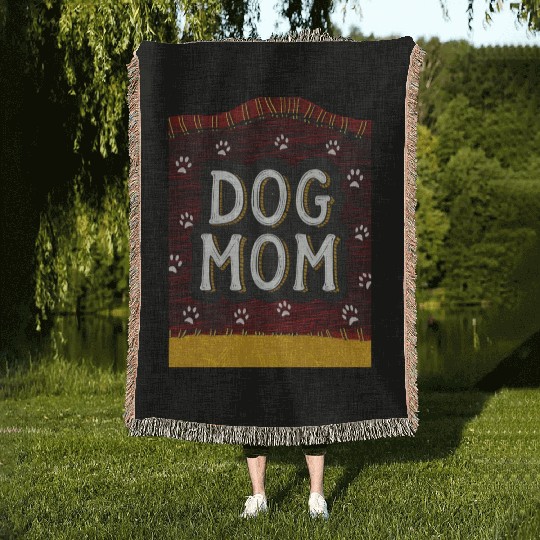 Dog Mom Life Essentials - Paws & Relax Collection Woven Blankets