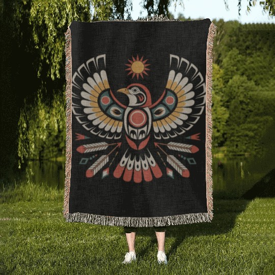 Sparrow Indigenous Indian Tribal Art Native Woven Blankets