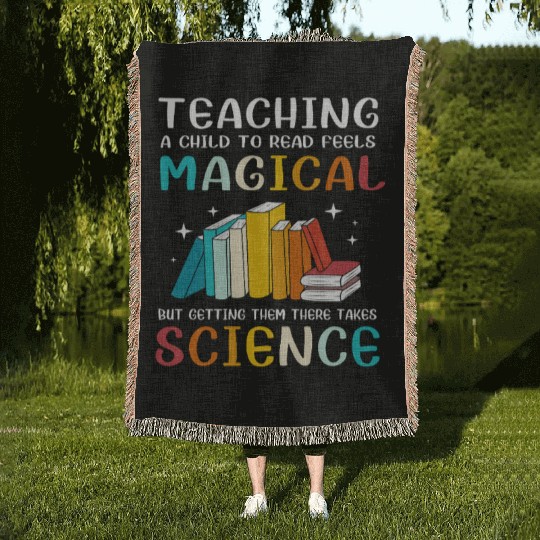 Reading Teacher Bookworm Read Books Woven Blankets