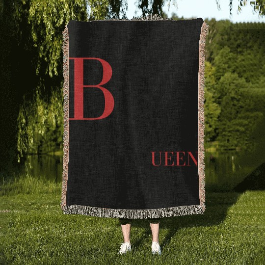 Bougie Queen Red&Black Woven Blankets