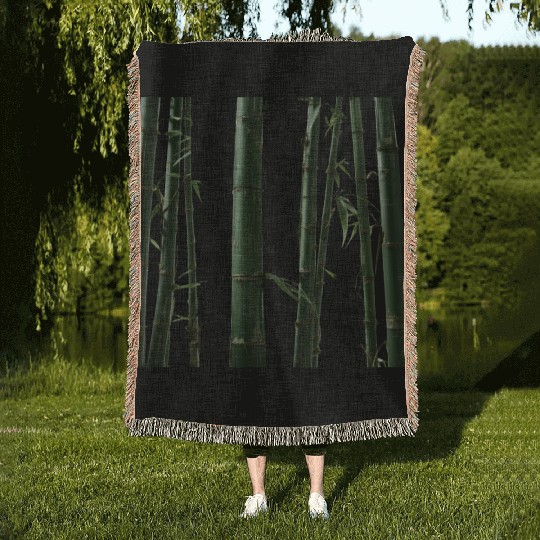Tropical Bamboo Woven Blankets