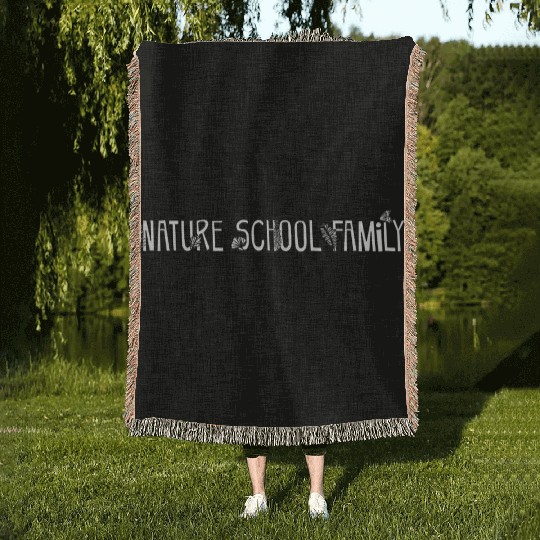 Nature School Family Woven Blankets