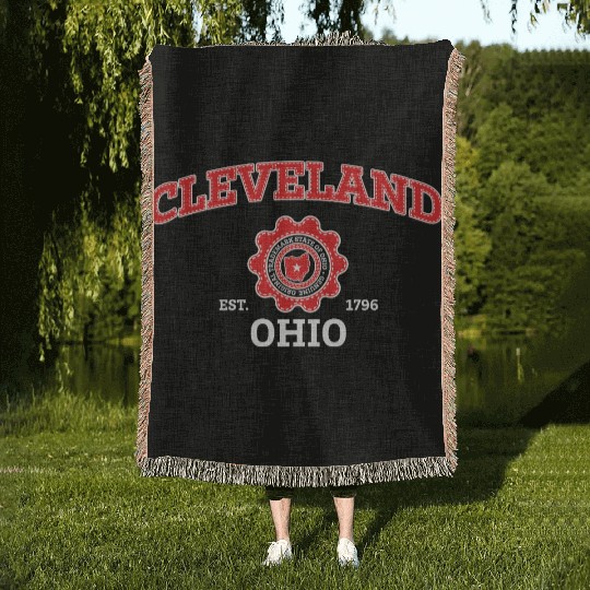 Cleveland Ohio Pride - Hometown Ohio Woven Blankets