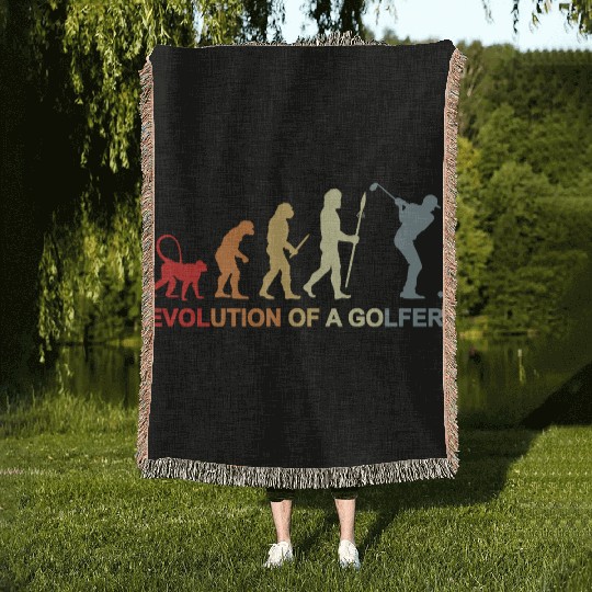 Golfer Evolution Woven Blankets
