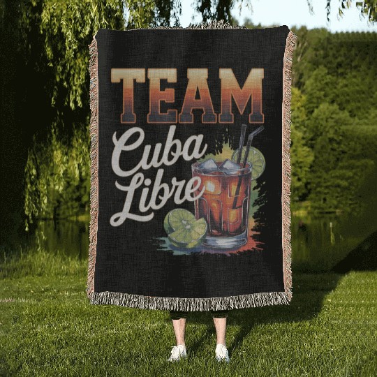 Cocktail Bartender Team Cuba Libre Woven Blankets