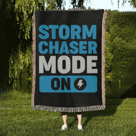 Storm Chaser Weather Forecast Woven Blankets