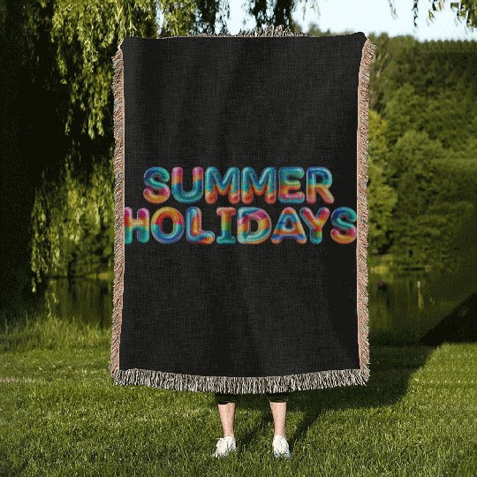 SUMMER  HOLIDAYS  D83D DD7 Are you ready? Woven Blankets