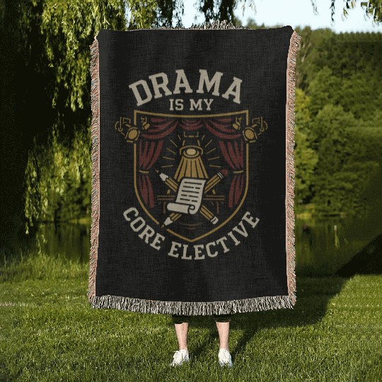 Theater Kid Drama Club Musical Theater Nerd Stage Woven Blankets