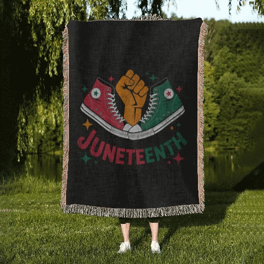 Steppin' Into Juneteenth Like My Ancestors Woven Blankets