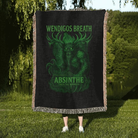 Wendigos Breath Absinthe Mock Liquor Woven Blankets