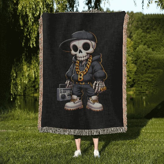 Skully B – Bone Beats & Bling Woven Blankets