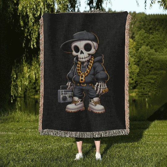 Skully B – Bone Beats & Bling Woven Blankets
