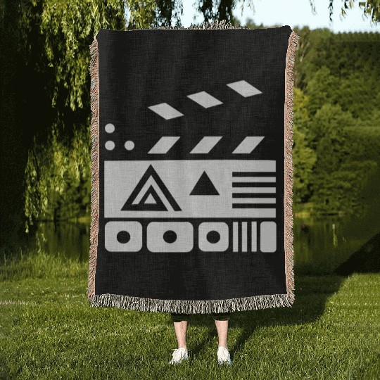 Film Clapboard Icon – Cinematic Design Woven Blankets