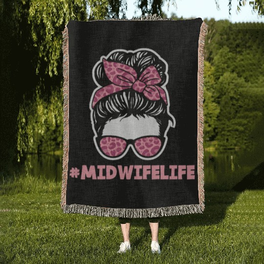 Midwife Life Leopard Print Style Woven Blankets
