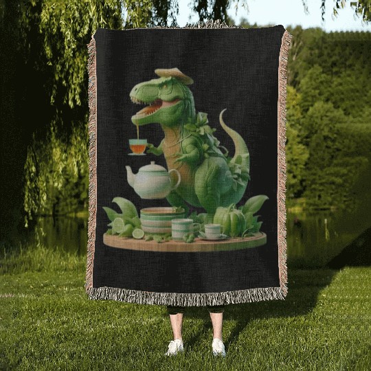 Woven Blankets Tea Rex - Thé mignon et amusant Sticker