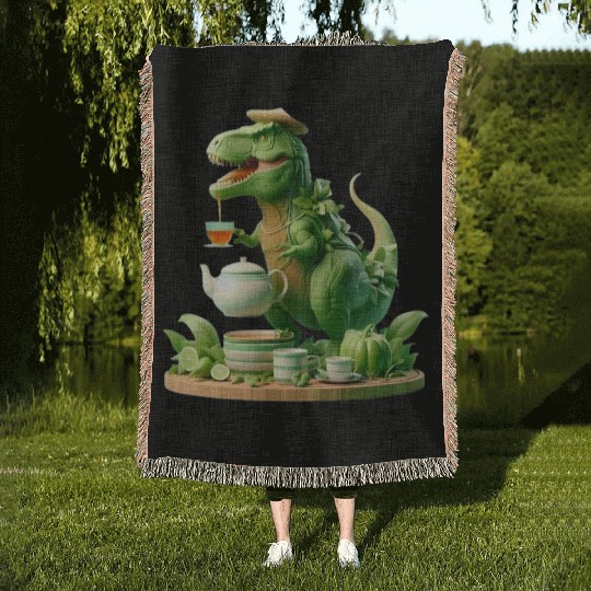 Woven Blankets Tea Rex - Thé mignon et amusant Sticker