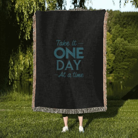 Take It One Day at a Time – Motivational Mental Woven Blankets