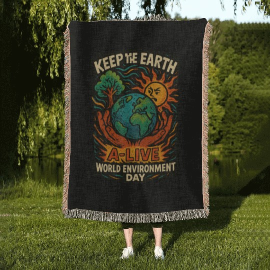 Earth Guardian World Environment Day Woven Blankets