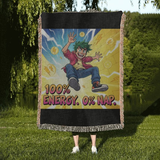 Lemon Bolt No Sleep. Just Zaps Woven Blankets