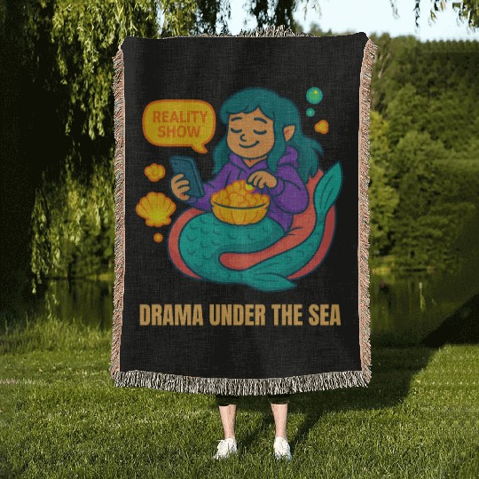 Drama Under the Sea Woven Blankets