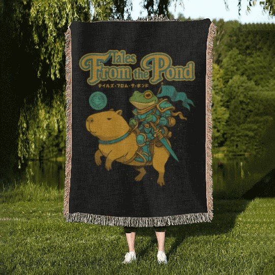 Tales From The Pond Woven Blankets