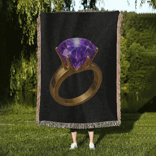 Royal Amethyst: The Elegance of Purple Gemstone Woven Blankets
