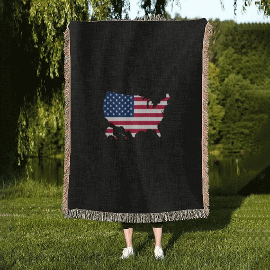 Jesus Saves USA Woven Blankets