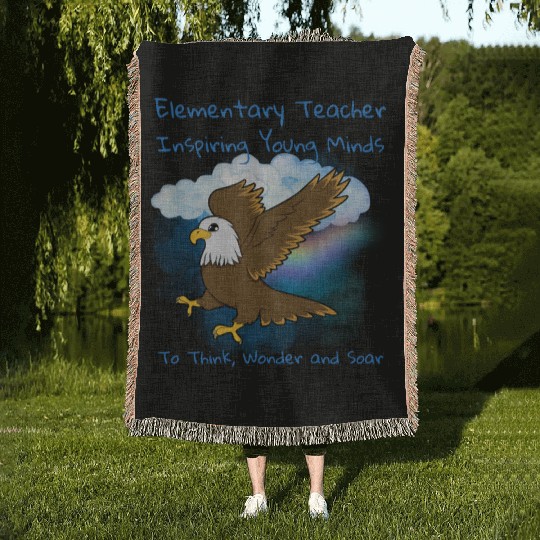 Elementary Teacher Inspiring Young Minds Woven Blankets