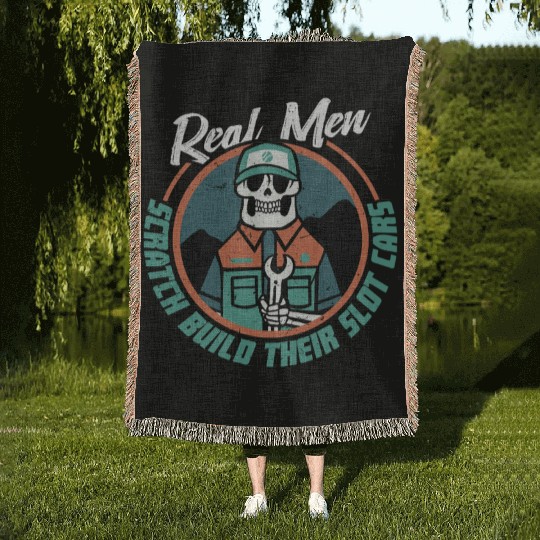 Slot Car Racing RC Car Drag Racing Woven Blankets