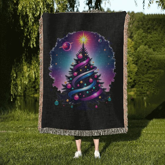 Galactic Tree of Life Woven Blankets