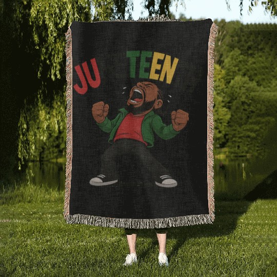Say Juneteenth 1865 Woven Blankets