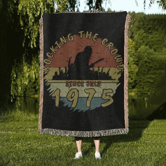 50th Birthday Rocking the crowd GIT 07/1975 Woven Blankets