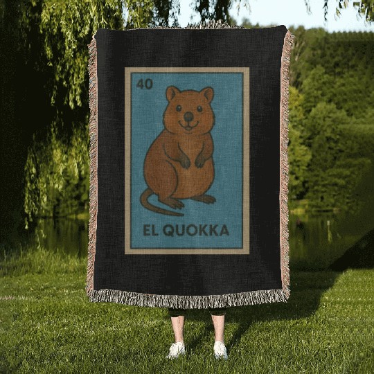 EL QUOKKA - THE QUOKKA - LA LOTERÍA Woven Blankets