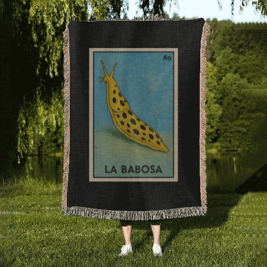 LA BABOSA - THE SLUG - LA LOTERÍA Woven Blankets