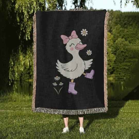 Silly Goose on the Loose Woven Blankets