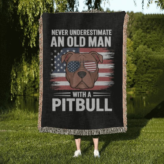 Pitbull & Veteran Pride Woven Blankets