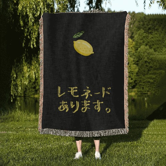 Lemonade Crew Kawaii Doodle Woven Blankets