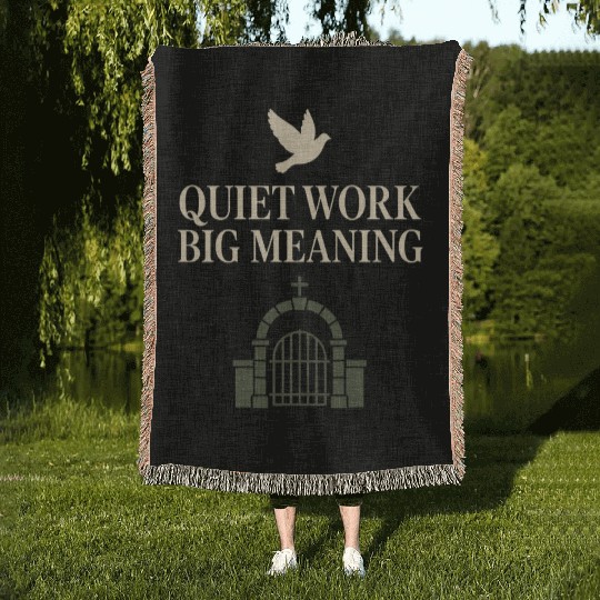 Cemetery Worker Groundskeeper Graveyard Memorial Woven Blankets