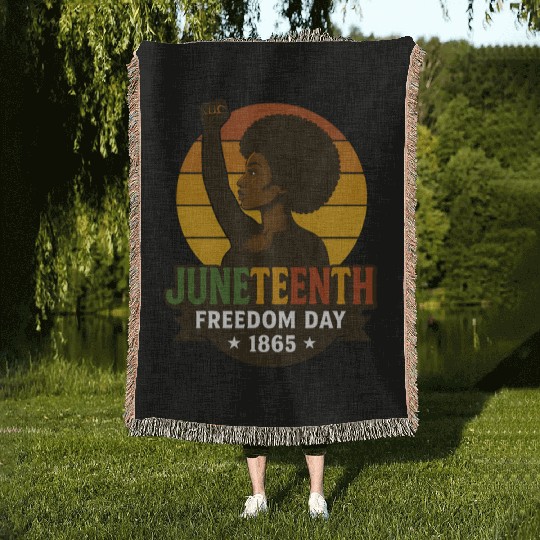 Juneteenth Freedom Day 1865 Black History Pride Woven Blankets